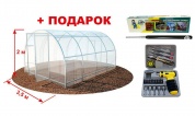 Теплица «Двустворчатая 3,5» 6 метров (ТРУБА 40х20, шаг 0,67)